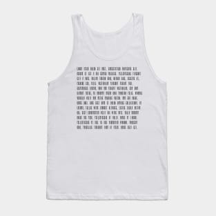 "Lorem ipsum dolor sit met" phrase Tank Top